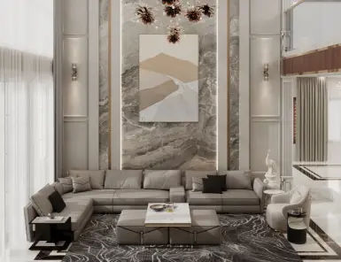 Modern living room interior design by nexgenstudio